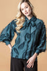 Josefina Blouse - Teal Feather